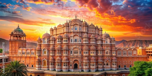 Rajasthan's Pink City boasts the Hawa Mahal, an architectural marvel offering stunning sunrise and sunset views.