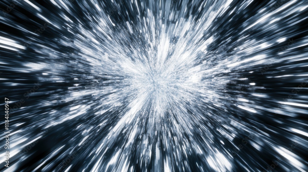 Dynamic Light Burst with Starburst Effect in Space Background Dynamic Light Burst with Starburst Effect in Space Background