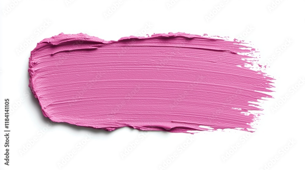 Abstract Pink Swatch Textured Lipstick or Paint Stroke on White Background Abstract Pink Swatch Textured Lipstick or Paint Stroke on White Background