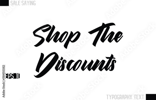 Typography Lettering Sale Design For Advertising  Shop the Discount