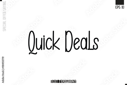 Special Offer Typography Text Script Lettering Design Quick Deals