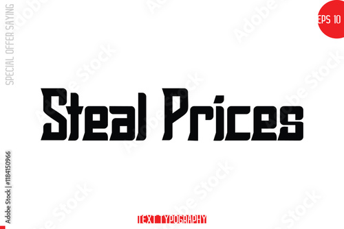 Special Offer Template Design Banner Typography Text Steal Prices
