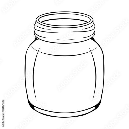 Clear glass jar