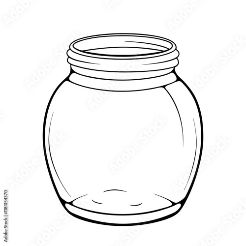 Clear glass jar