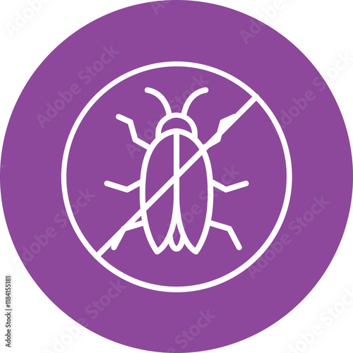Pest Control line circle icon