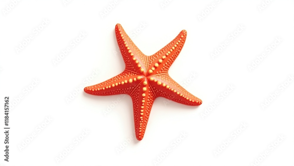 Orange Starfish Isolated On White Background Orange Starfish Isolated On White Background