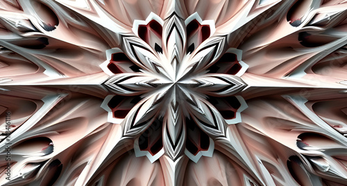 3D Abstract Fractal Geometry with Sharp Angles