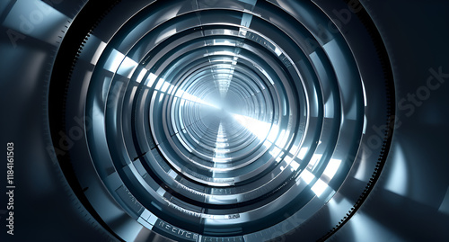 3D Abstract Spiral Tunnel