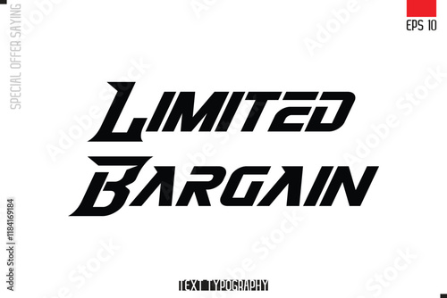 Typography Lettering Special Offer Design For Advertising Limited Bargain