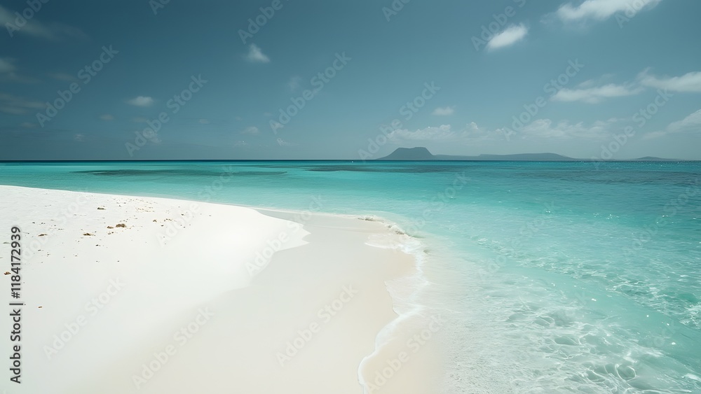 Minimalist Black and White Beach Scene, Turquoise Water, White Sand, Travel Inspiration Photography Minimalist Black and White Beach Scene, Turquoise Water, White Sand, Travel Inspiration Photography