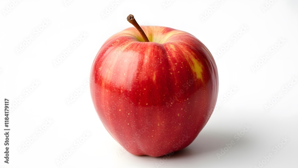 Vibrant Red McIntosh Apple on White Background, Juicy, Glistening Fruit Photography Vibrant Red McIntosh Apple on White Background, Juicy, Glistening Fruit Photography