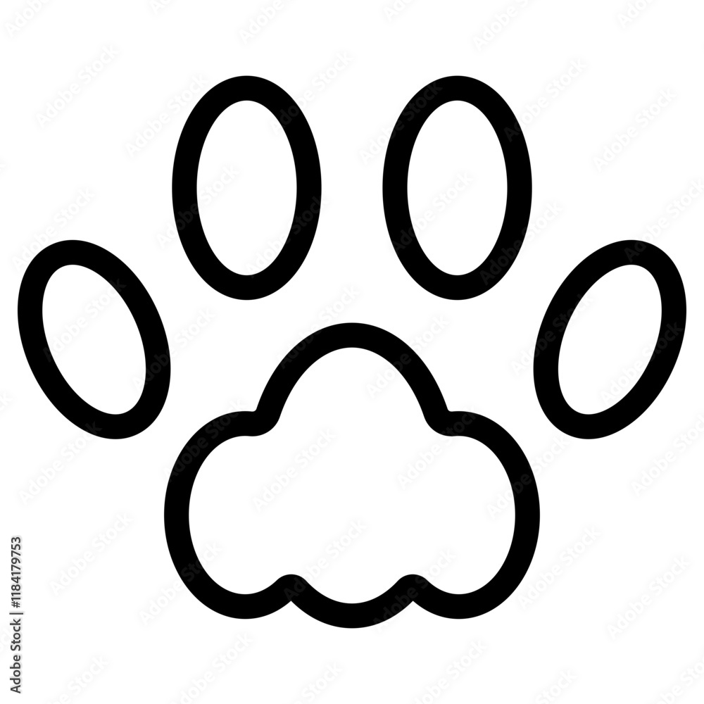 고양이 발자국 아이콘 고양이 발자국 아이콘