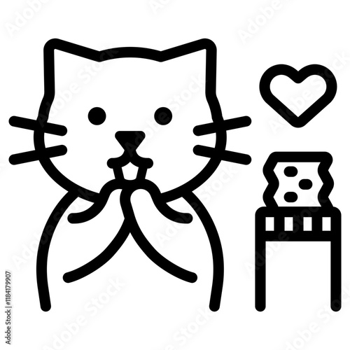 고양이 간식 아이콘
