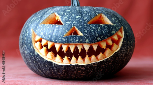 Frightful Halloween Pumpkin Carving: Spooky Jack-o'-lantern Design photo