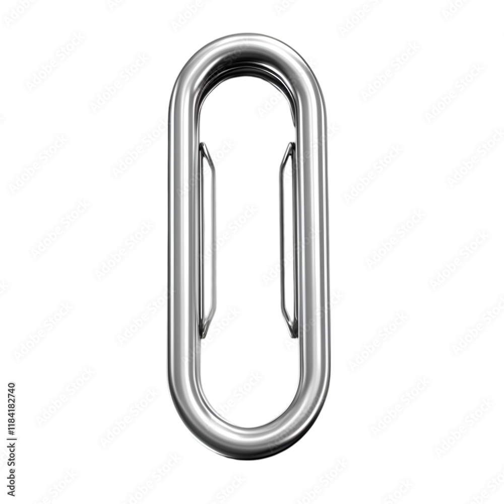 Sleek Silver Paperclip for Office Organization and Stationery Design Sleek Silver Paperclip for Office Organization and Stationery Design