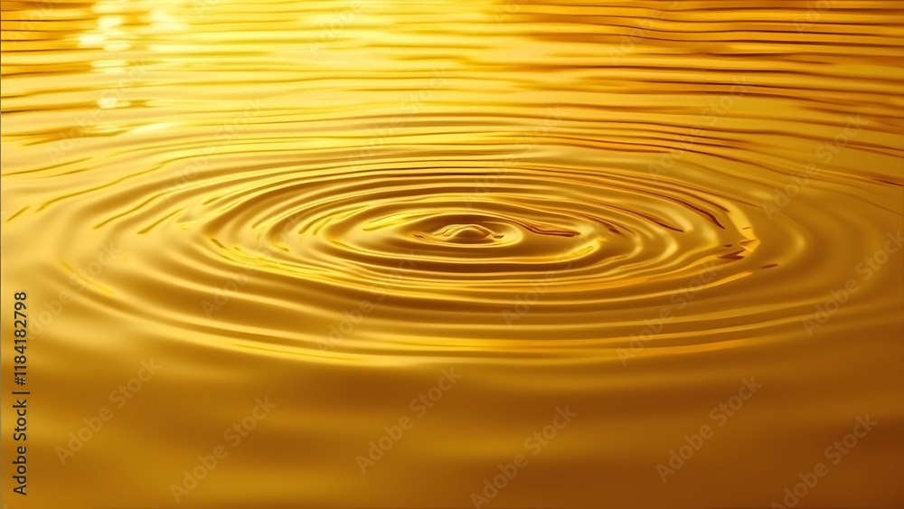 Abstract Golden Water Ripples and Reflections, Calming Peaceful Yellow Liquid Texture Background Abstract Golden Water Ripples and Reflections, Calming Peaceful Yellow Liquid Texture Background