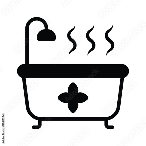 Get this creative icon of aroma bath in modern style