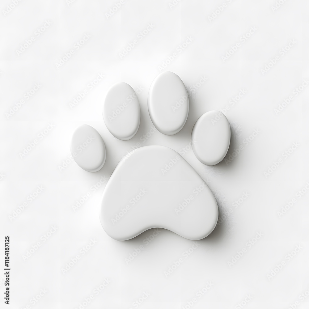 Dog paw icon, isolated white background Dog paw icon, isolated white background