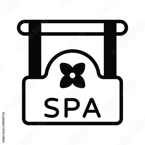 Spa signboard symbolizing beauty and wellness services