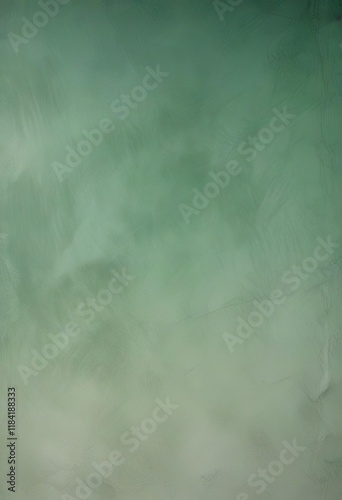 Muted green gradient background with a soft, hazy texture resembling worn paper or aged film , texture, analog