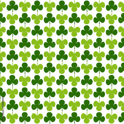 Green clovers seamless pattern background