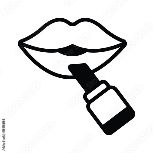 Applying lipstick for a vibrant and stylish appearance