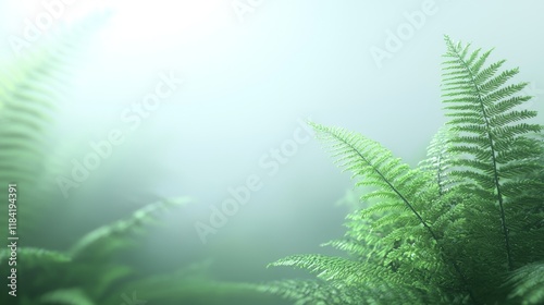 3D render of a plant in a humid environment, showcasing the role of humidity in transpiration.