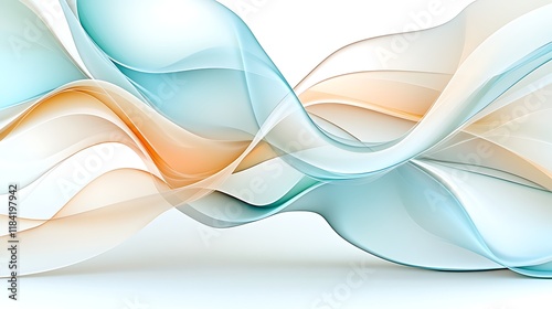 Abstract Teal   Orange Wave Background