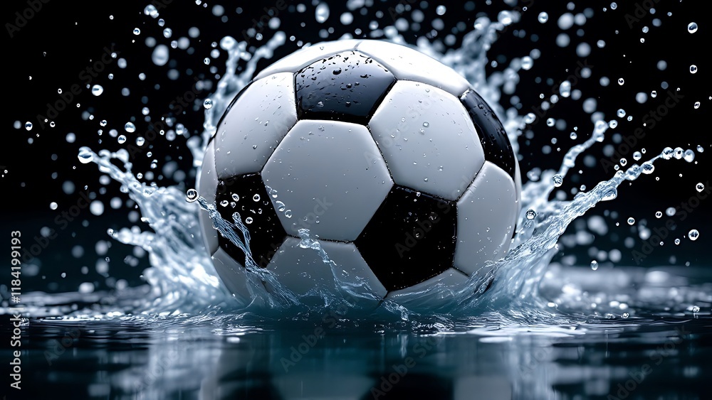 Fototapeta premium Kicking off the Game: Soccer Ball for Sports Enthusiasts