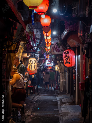 Omoide Yokocho alley in Shinjuku, Tokyo, Japan