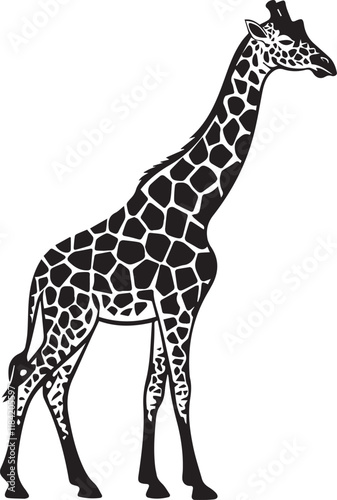 giraffe silhouette vector