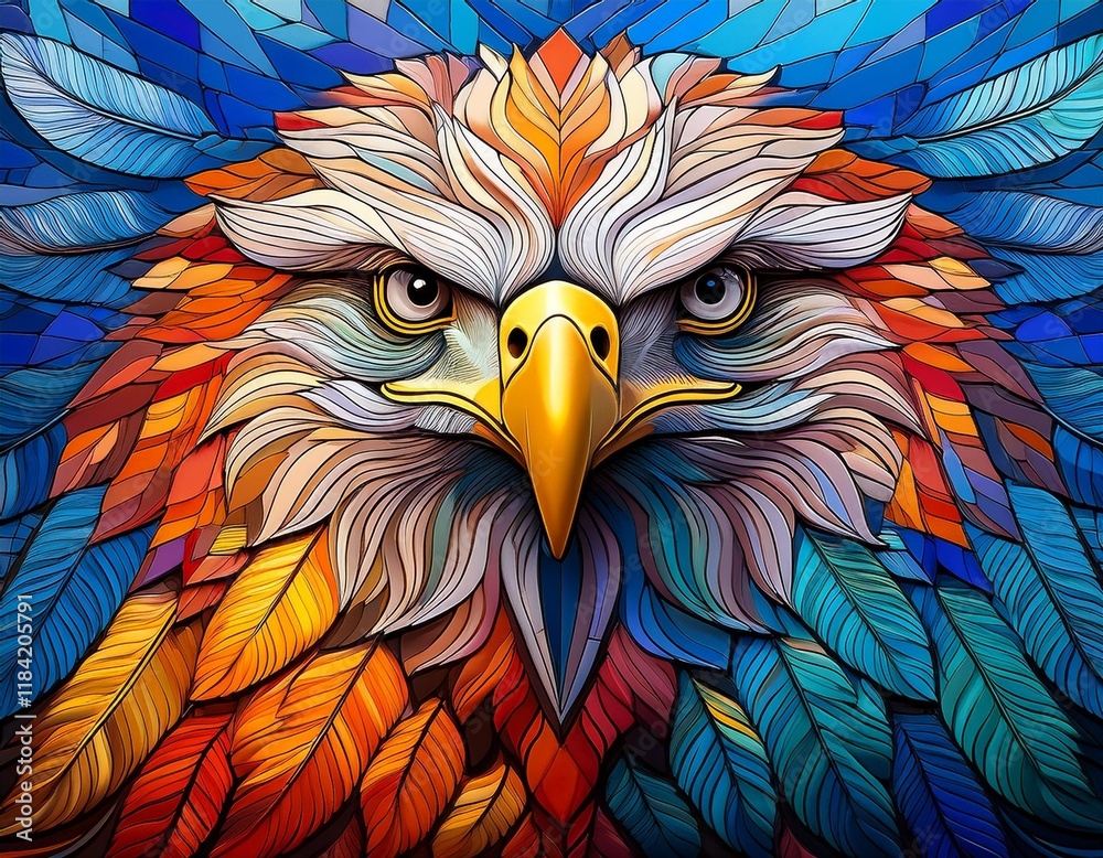 Fototapeta premium eagle with background