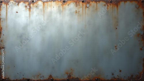 Rustic Metal Texture: Weathered Steel Plate Background photo