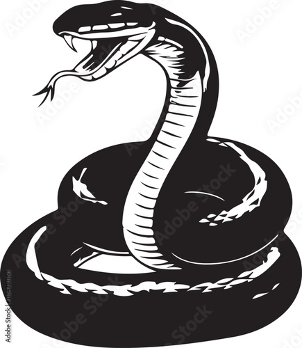Snake silhouette vector illustration