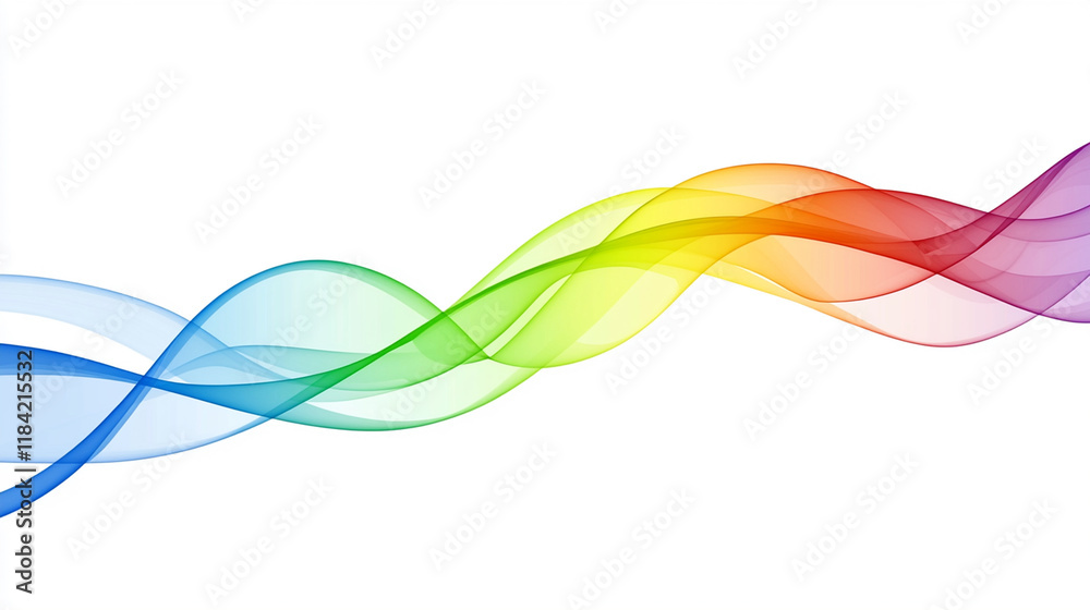 Fototapeta premium Rainbow Abstract Wave Design