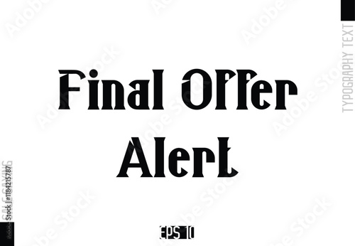 Sale Template Design Banner Typography Text  Final Offer Alert