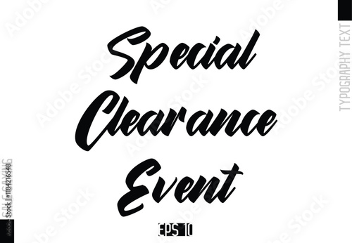 Typography Lettering Sale Design For Advertising  Special Clearance Event