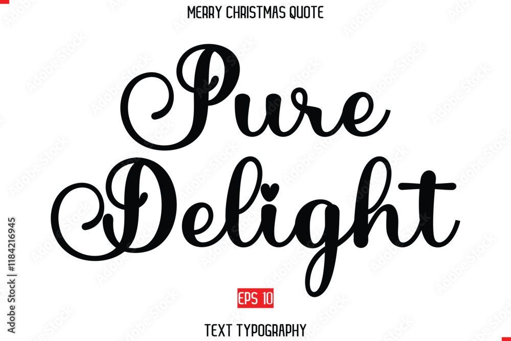 Merry Christmas Quote in Cursive Text Typography Pure Delight Merry Christmas Quote in Cursive Text Typography Pure Delight