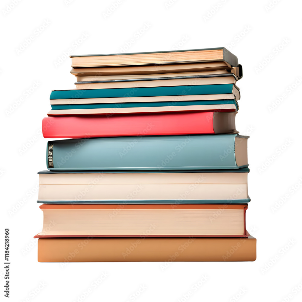 stack of books isolated on transparent background stack of books isolated on transparent background