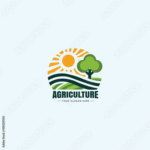 vector logo design for agriculture, firm house, agro business, organic, horticulture, green agro firm, harvesting, village firm 