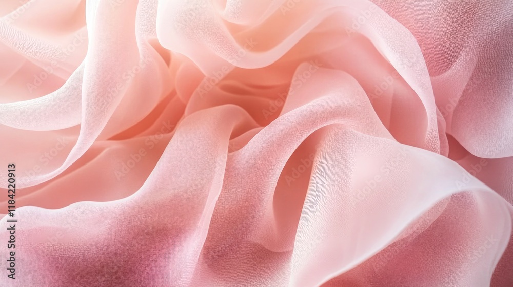 Soft pink fabric flows gracefully, creating dreamy and serene at Soft pink fabric flows gracefully, creating dreamy and serene at
