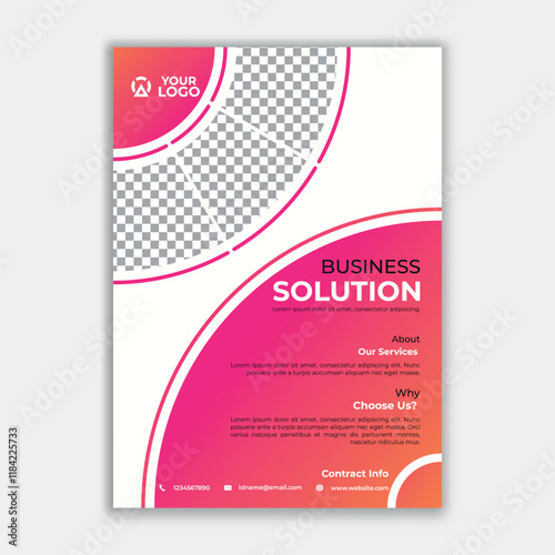 Business flyer or corporate flyer template.Annual report brochure flyer design template vector.
