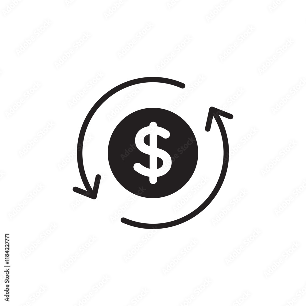 Cash flow icon Line Art Logo set Cash flow icon Line Art Logo set