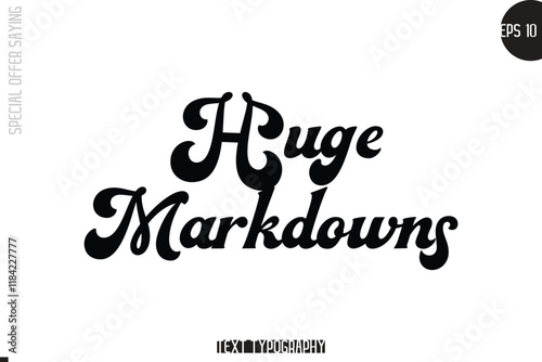Special Offer Template Design Banner Typography Text Huge Markdowns