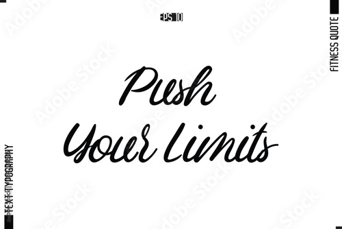 Fitness Quote Vector Text Typographic Poster Push Your Limits