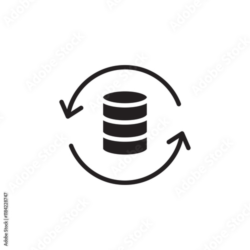 Data backup icon Line Art Logo set