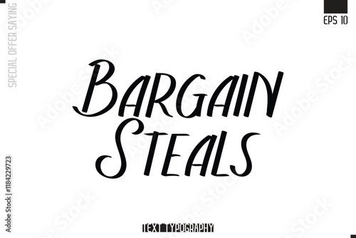 Special Offer Typography Text Script Lettering Design Bargain Steals