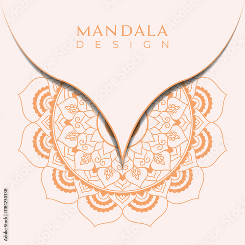 Simple Decorative Mandala Art Background.