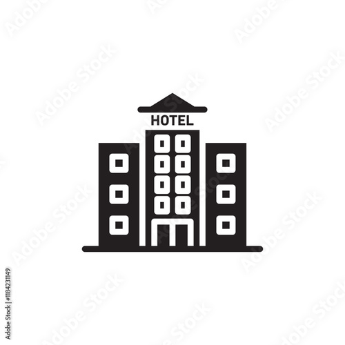 hotel icon Line Art Logo set