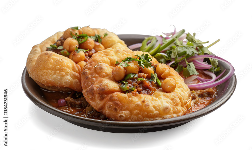 Chole bhature on a transparent background Chole bhature on a transparent background